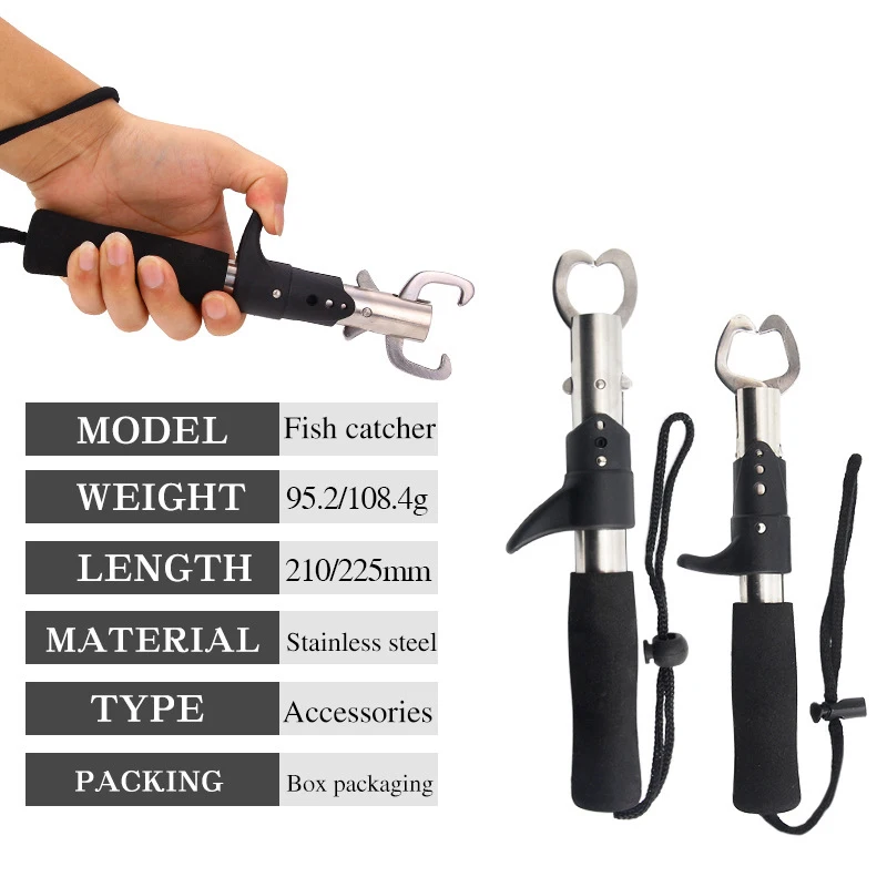 Empuñadura multifunción para pesca, aparejos de pesca de acero inoxidable, alicates para quitar anzuelos, herramienta de artículos Witer, 22cm - imagen 5