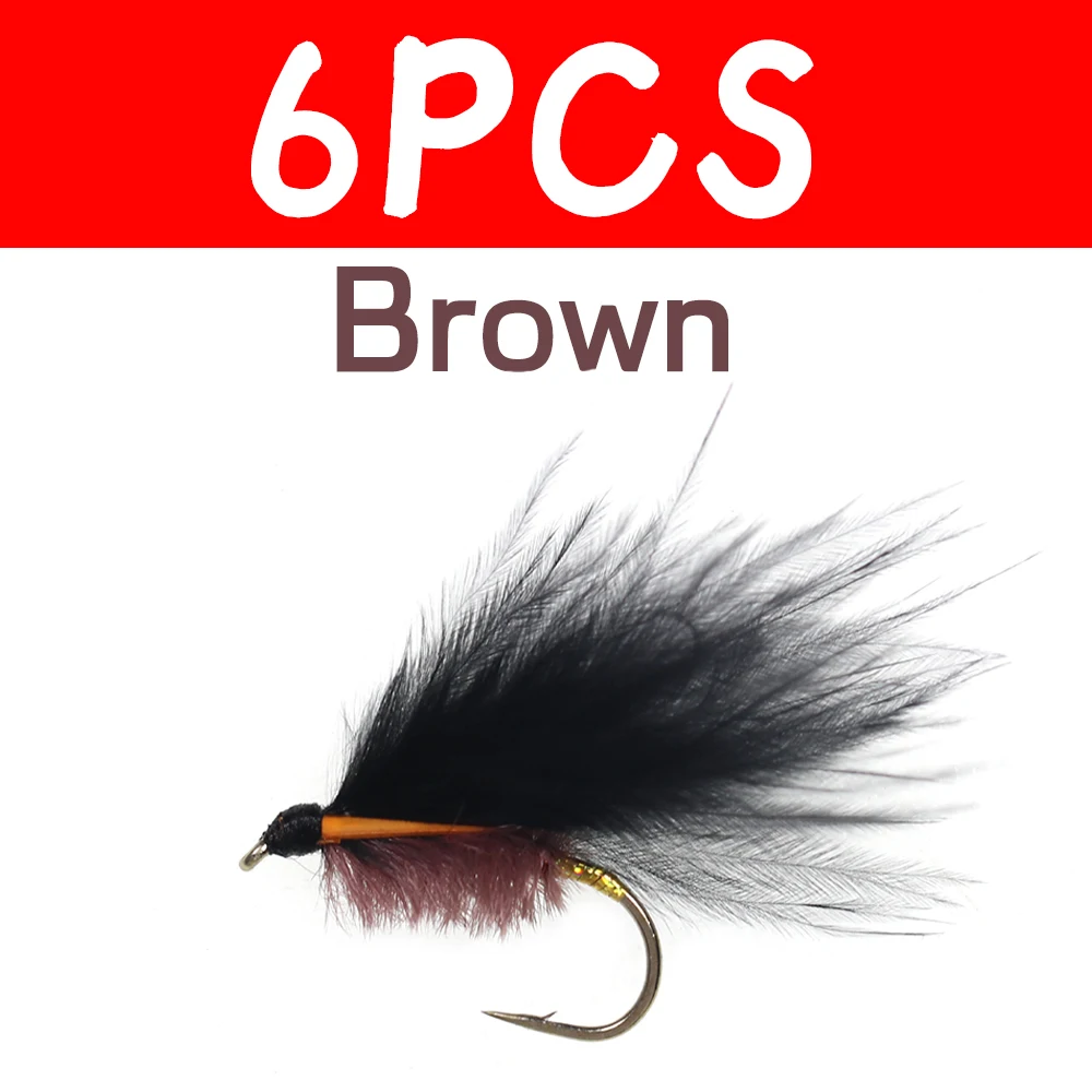 6pcs Brown