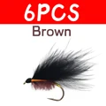 6pcs Brown