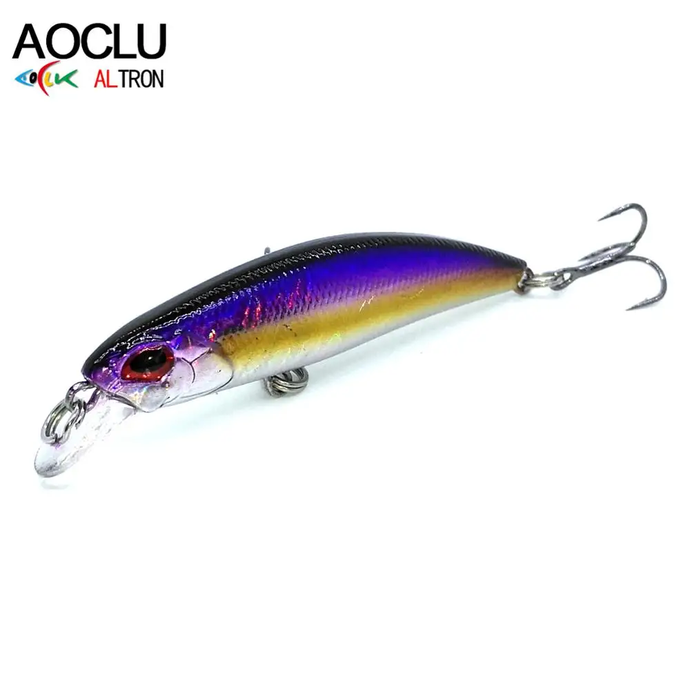 AOCLU-señuelo de pesca de pececillo que se hunde, cebo duro, Wobbler pequeño, palo de sábalo de manivela, fácil de lanzar, trucha de lubina, asesino en la costa, 60mm, 5,4g