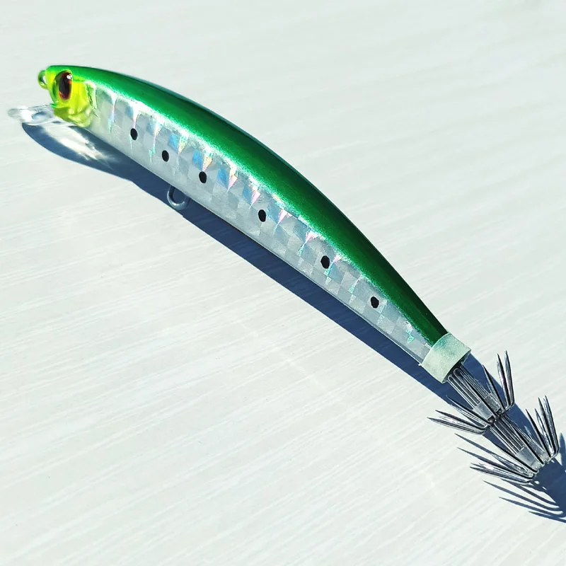 5 uds 14cm/23g plantilla de pulpo que se hunde plantillas de calamar pesca señuelos de calamar señuelo de pesca duro anzuelo de pesca fuerte - imagen 4