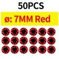 50pcs 7MM Red