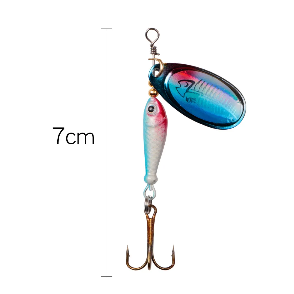 Señuelo de pesca giratorio de 7cm/9g, cebos artificiales 3D con ojos duros, Wobblers, CrankBaits, plantilla con gancho triple, 1 unidad - imagen 2