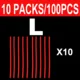 10packs Red L
