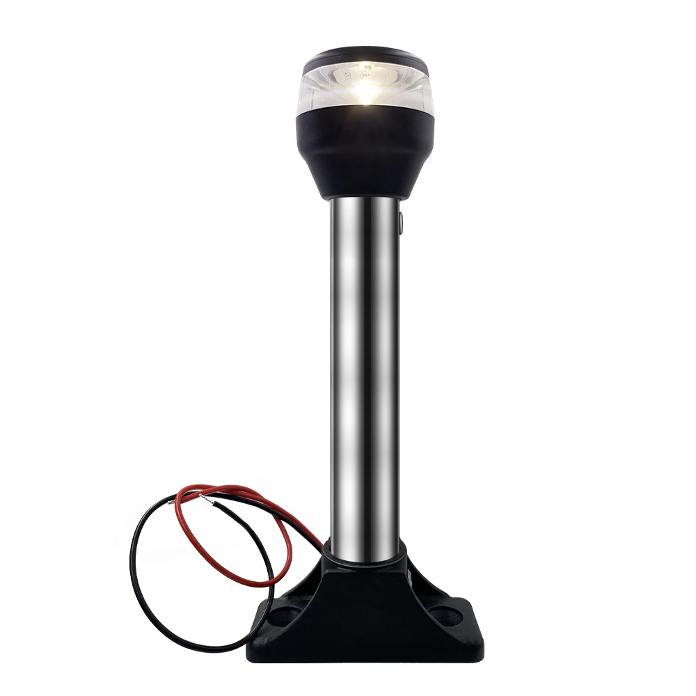 Luces de navegación para barcos de 6 pulgadas, accesorios náuticos, ancla de navegación, popa LED, lámpara blanca redonda - imagen 3