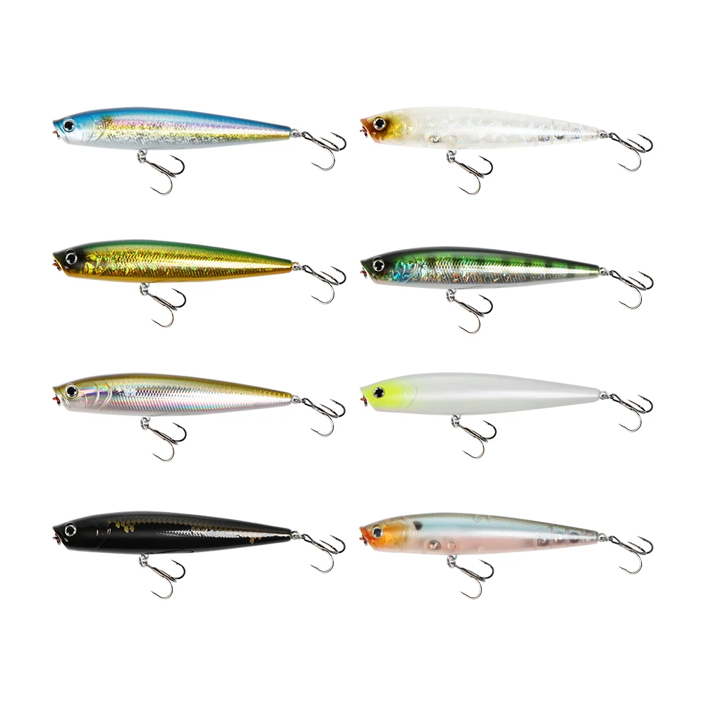 BassLegend Gunfish Topwater superficie palo cebo flotante lápiz Popper Stickbait Walker Wobbler caminar el perro WTD 115mm 20g 115F - imagen 4