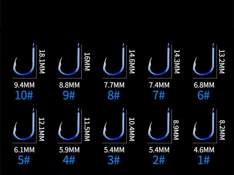 10 par/lote anzuelos de pesca de acero anzuelo de carpa de alto carbono Japón agua salada pesca de mar anzol línea atada B348 - imagen 2