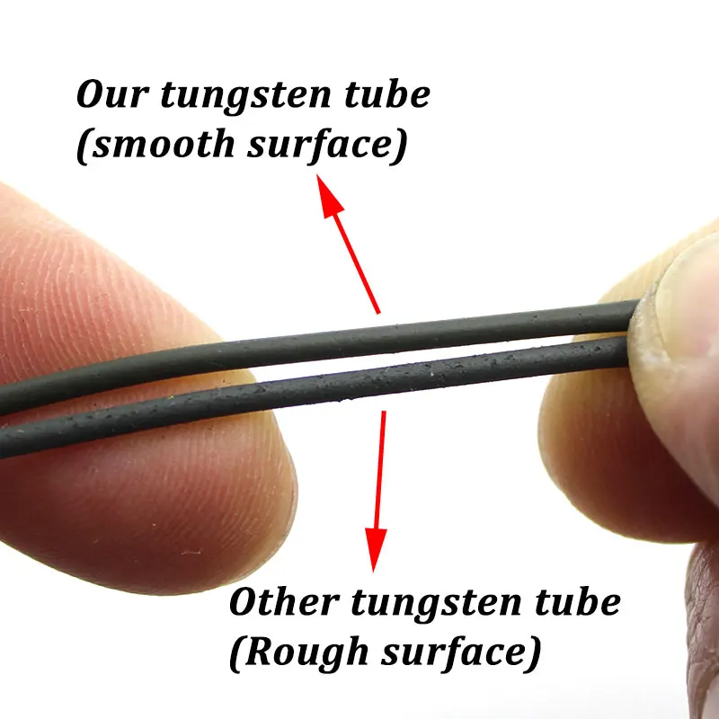 Tubo de tungsteno para pesca de carpa, tubo de hundimiento rápido, masilla de tungsteno, aparejo mate oscuro, manguitos de plomo líder, accesorios para carpa - imagen 4