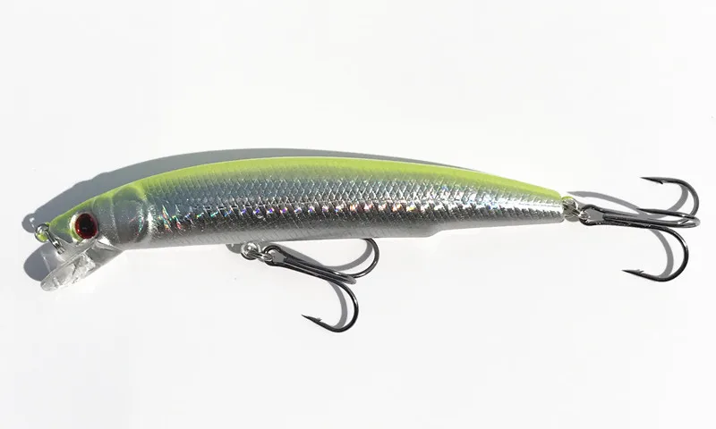 1 pieza venta señuelo de pesca Minnow Seabass Catch cebo duro 115mm/18g señuelos artificiales láser brillante - imagen 4