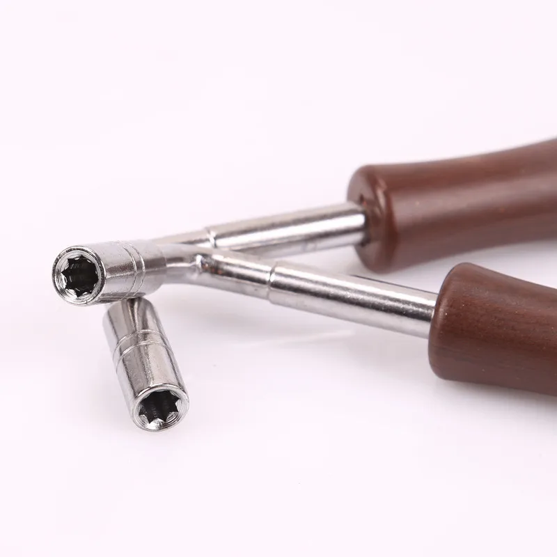 Martillo de afinación de Piano, sintonizador de llave cuadrada en forma de L, herramienta de reparación de pasador de cuerda de punta de llave inglesa para dulzura de cremallera china, 88-61-54 teclas - imagen 2