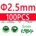 100PCS 2.5mm Green