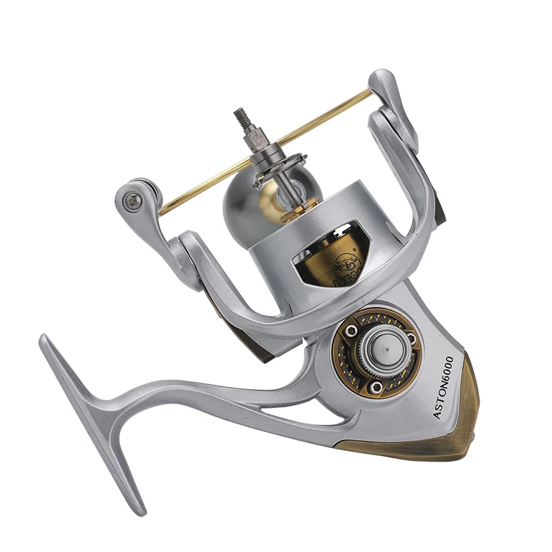 Carrete giratorio 3000s 4000s 5000s 10 + 1 BB, rueda de Pesca de Mar de Metal 6000: 1, bobina distante de alta velocidad para barco Rock weekkarstwo - imagen 5