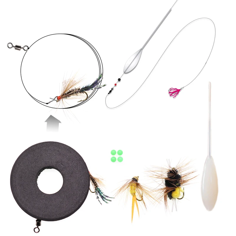 Juego de aparejo flotante de bomba de pesca atada, para trucha marina, trucha arcoíris, caña/carrete Normal, señuelo de pesca, anzuelo de cebo - imagen 5