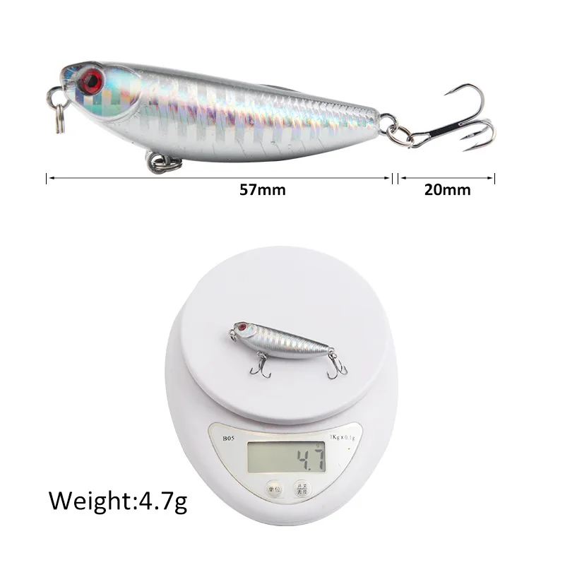 Señuelo de pesca 5,7 cm 4,7g cebo Artificial columpio flotante Crankbait Artificial biónico manivela señuelos simulación cebo falso cebo duro - imagen 3