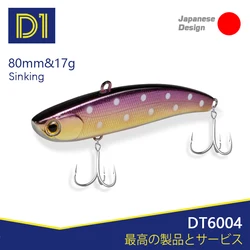 D1 gran oferta VIB Señuelos de pesca 80mm/17g 70mm/12g 60mm/10g vibración hundimiento cebos duros artificiales para Lucio DT6004