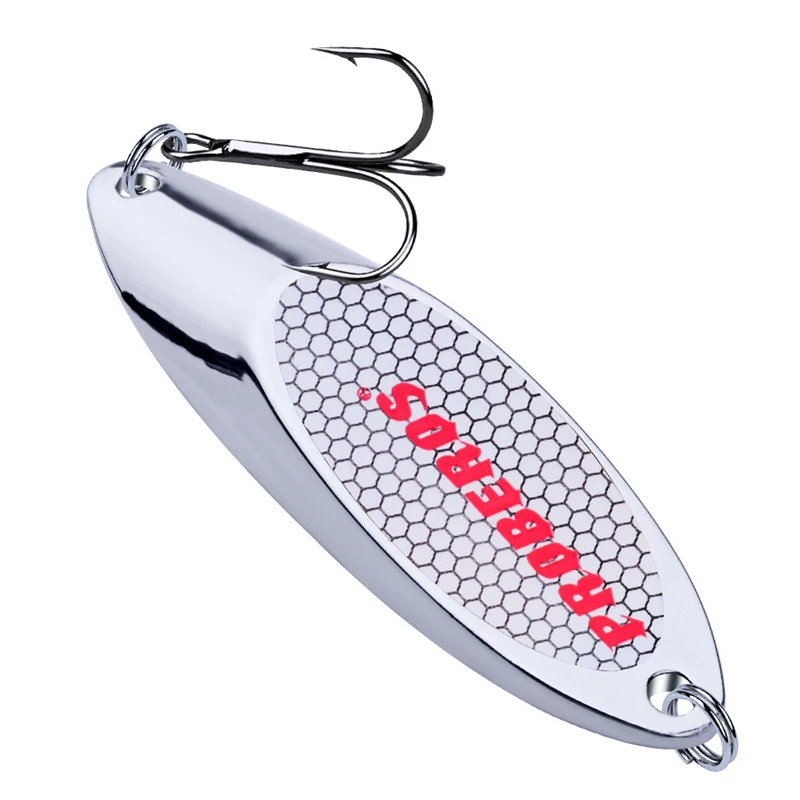 Señuelo de pesca de trucha, cebo duro Artificial de lentejuelas duras pequeñas, cuchara giratoria de Metal de 3g-60g, gran oferta, 1 unidad