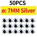 50pcs 7MM Silver