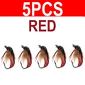 5pcs red size 6