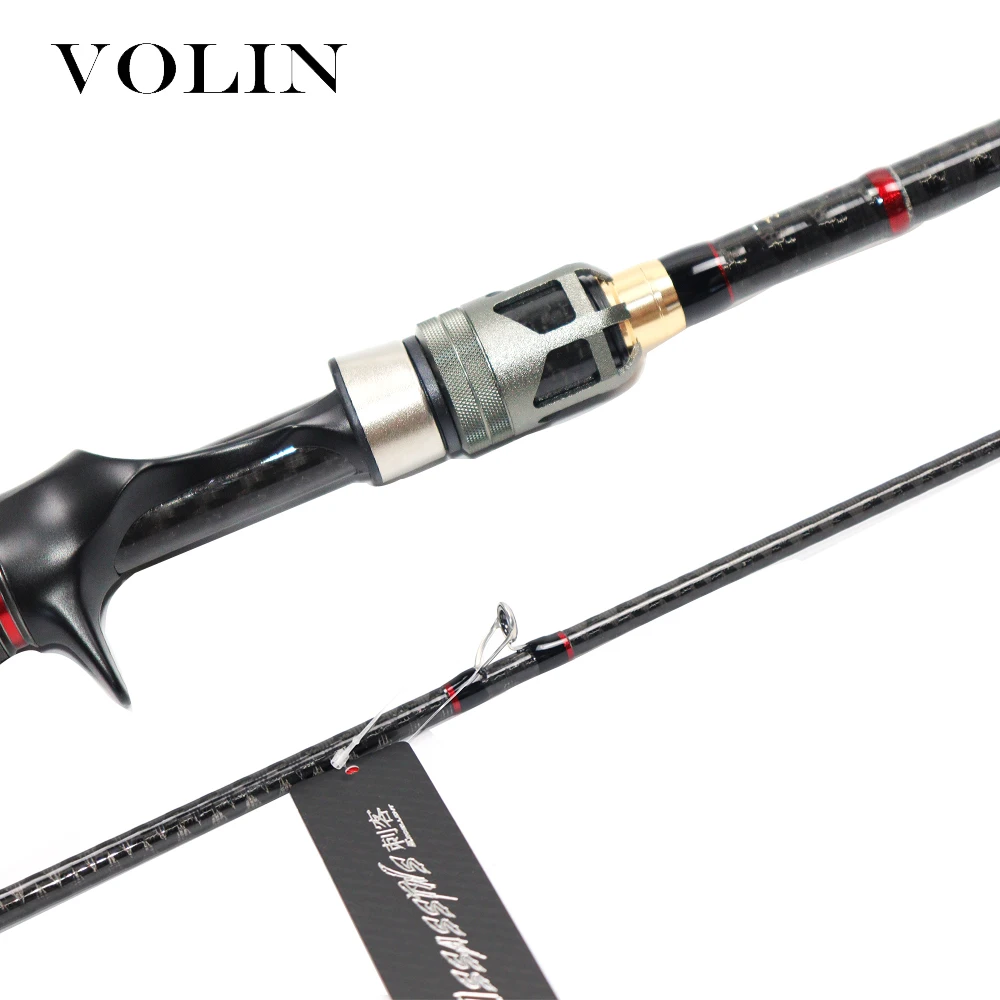 Caña de pescar giratoria de 4 secciones con funda FUJI, asiento de carrete, acción rápida, de carbono, anillo guía de DKK-SIC - imagen 2