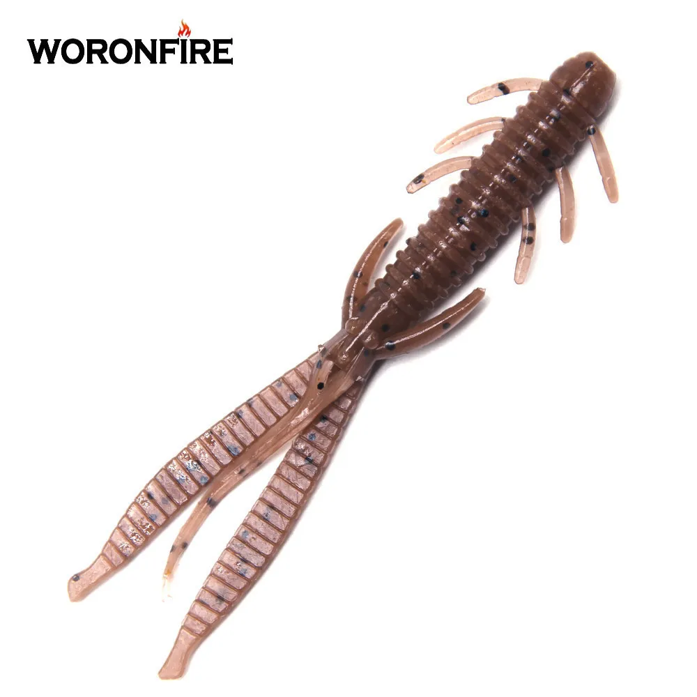 Cebo suave de 8cm/10cm para pescado, 7 Uds., 10 Uds., camarones de bambú, cebos blandos de alta calidad para pez mandarín, perca, lubina tiene buenos resultados - imagen 2