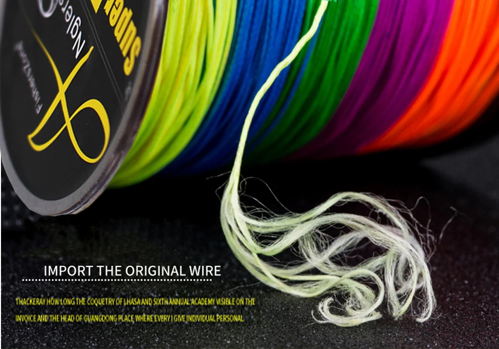 Línea trenzada multifilamento, 8 hebras, 300m, 20-108LB, Multicolor, superfuerte, Japón, PE, pesca en agua salada - imagen 3