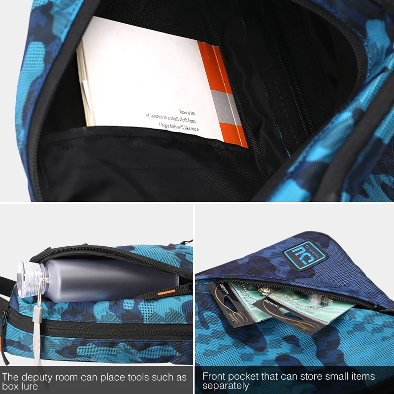 TSURINOYA-Bolsa de pesca E1 de gran capacidad, señuelo multifuncional, resistente al agua, para aparejos de pesca, 32x21x9cm - imagen 5