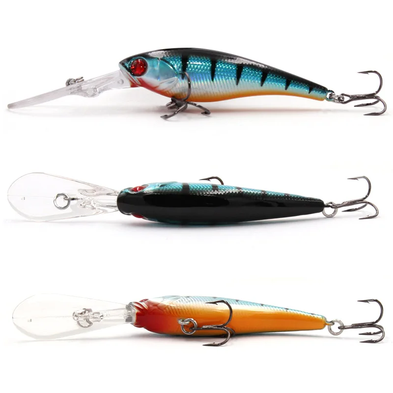 TacklePRO-Cebo flotante M05 para lubina, cebo de Lucio de 1 piezas, 7g, 62mm, todo para Pesca, Señuelos de agua salada, equipado con anillo dividido más fuerte - imagen 2