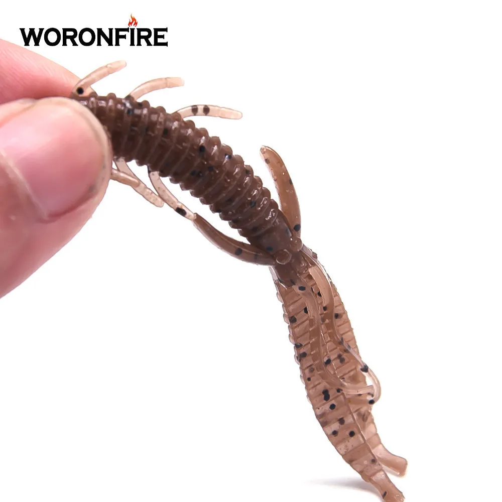 Cebo suave de 8cm/10cm para pescado, 7 Uds., 10 Uds., camarones de bambú, cebos blandos de alta calidad para pez mandarín, perca, lubina tiene buenos resultados - imagen 4