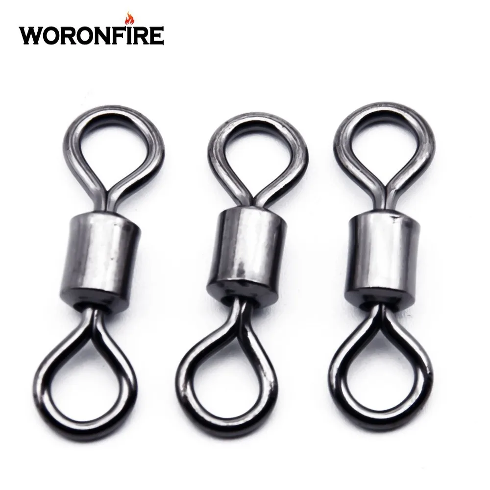 Anillos giratorios redondos de 8 formas, anillos sólidos, 50 unids/bolsa, anillo giratorio con rodamiento de bolas, conector de pesca, accesorios de pesca de carpa - imagen 2