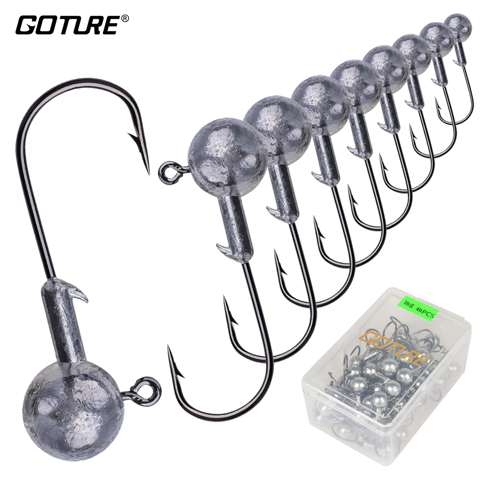 Goture Cabezas Plomadas 1-20g – Acero al carbono para pesca marítima