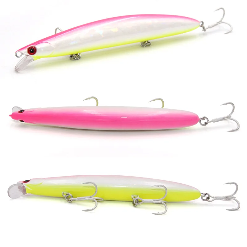 TacklePRO M42 Minnow de fundición larga señuelo flotante con ojos 3D - imagen 4