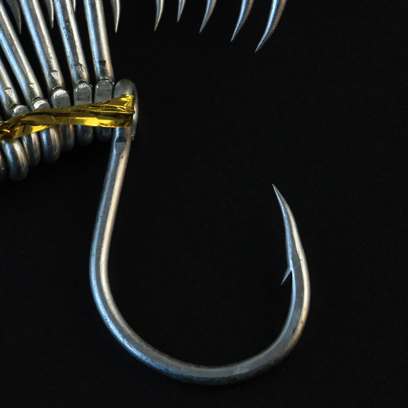 Anzuelo de pesca en el mar, aparejos de plantilla de agua de mar con púas circulares, anzuelos duraderos, accesorios del océano para carpa, tamaño 2/0, 3/0, 5/0 - imagen 3