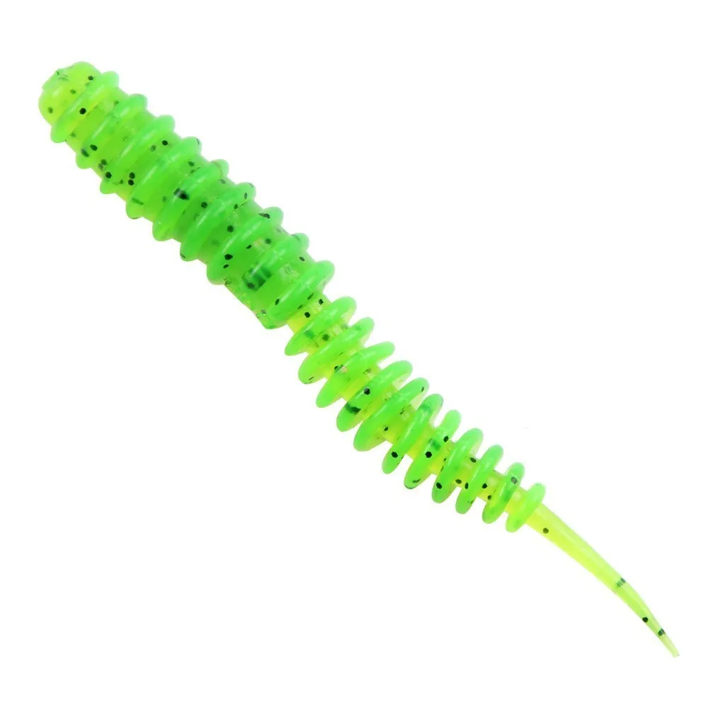 Atriptime-señuelo de pesca suave, 6cm, 1,3G, cola en espiral, lago, estanque, 10 unids/lote por bolsa - imagen 5