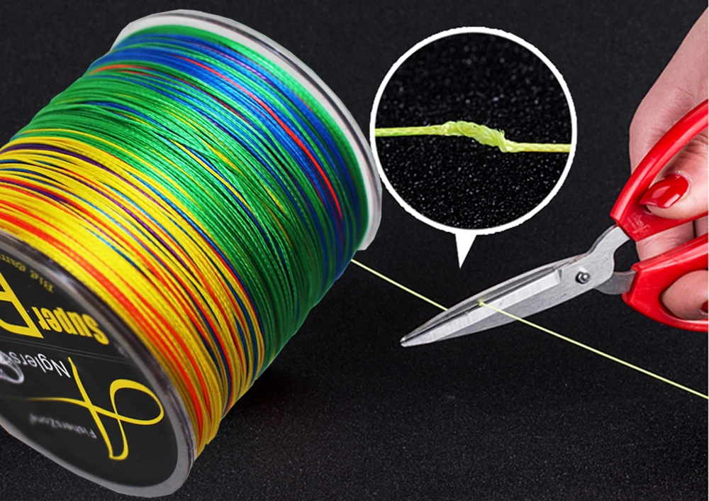 Línea trenzada multifilamento, 8 hebras, 300m, 20-108LB, Multicolor, superfuerte, Japón, PE, pesca en agua salada - imagen 4