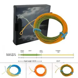 Aventik peso hacia adelante flotante con bucles soldados línea de pesca con mosca de doble Color línea de mosca de peso nuevo