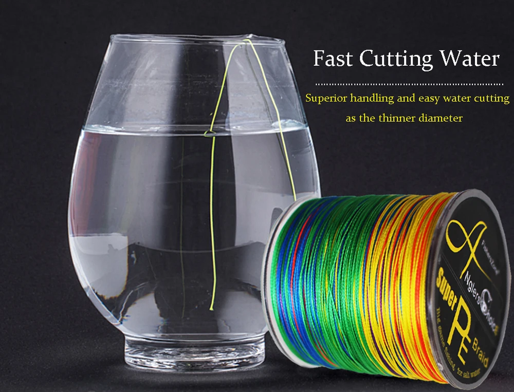 Línea trenzada multifilamento, 8 hebras, 300m, 20-108LB, Multicolor, superfuerte, Japón, PE, pesca en agua salada - imagen 2