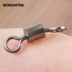 Anillos giratorios redondos de 8 formas, anillos sólidos, 50 unids/bolsa, anillo giratorio con rodamiento de bolas, conector de pesca, accesorios de pesca de carpa