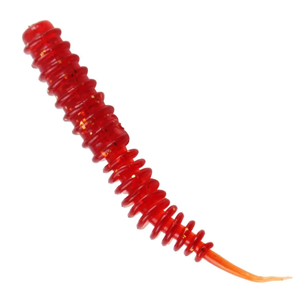 Atriptime-señuelo de pesca suave, 6cm, 1,3G, cola en espiral, lago, estanque, 10 unids/lote por bolsa - imagen 2