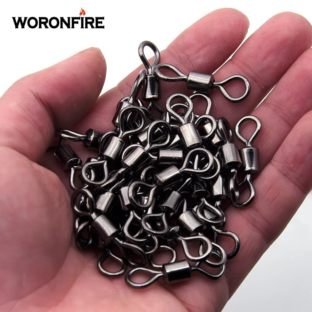 Anillos giratorios redondos de 8 formas, anillos sólidos, 50 unids/bolsa, anillo giratorio con rodamiento de bolas, conector de pesca, accesorios de pesca de carpa - imagen 5