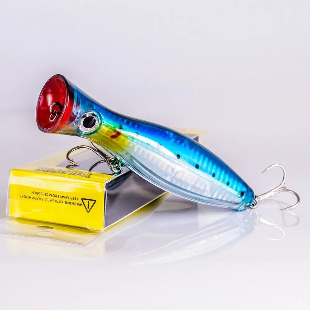 1 Uds Big Popper 12cm 42g Wobbler señuelo de pesca Crankbait señuelos de agua superiores cebo de pesca de tiro largo Lucio señuelo de natación - imagen 5