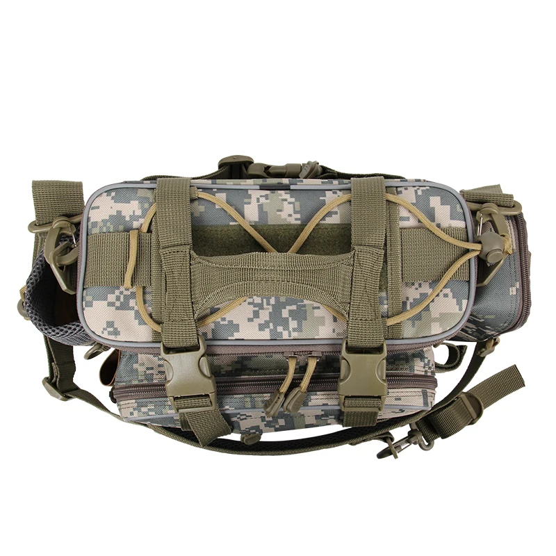 TSURINOYA-Bolsa de pesca multifunción Y7, bolso de gran capacidad para aparejos de pesca, señuelos, de hombro, de lona, para la cintura, 19x15x40cm - imagen 5