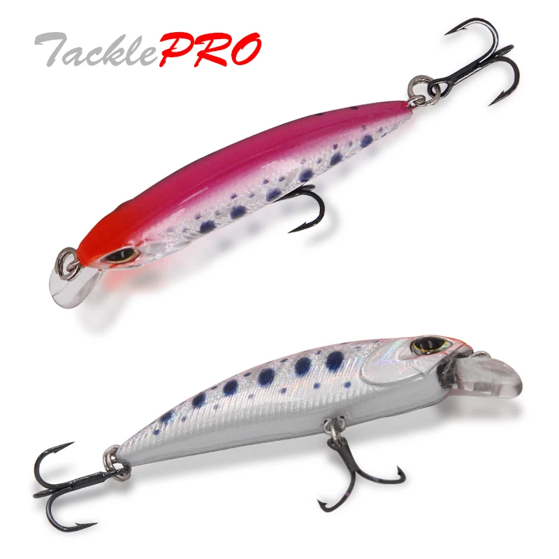 TacklePRO M51 Jerkbait pequeño Minnow Wobblers cebo duro hundimiento señuelos trucha lago 4g 5cm manivela aparejos de pesca lubina agua dulce salada - imagen 4