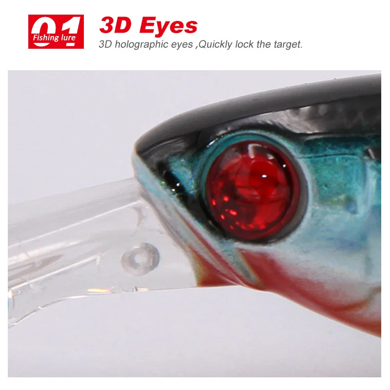 TacklePRO-Cebo flotante M05 para lubina, cebo de Lucio de 1 piezas, 7g, 62mm, todo para Pesca, Señuelos de agua salada, equipado con anillo dividido más fuerte - imagen 4