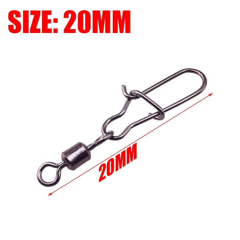 10 unids/lote de conectores de línea de Pin de Pesca, Señuelos giratorios de barril sólido, FA-369 - imagen 5