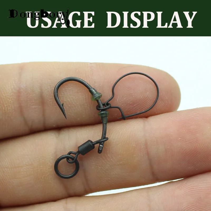 20 piezas anzuelo de pesca de carpa, cebo, picadura, Boilie Pin, cebo vivo, anzuelos de señuelo, anzuelo de gusano, Clip de gusano para aparejo de pelo, aparejo de carpa Ronnie - imagen 3