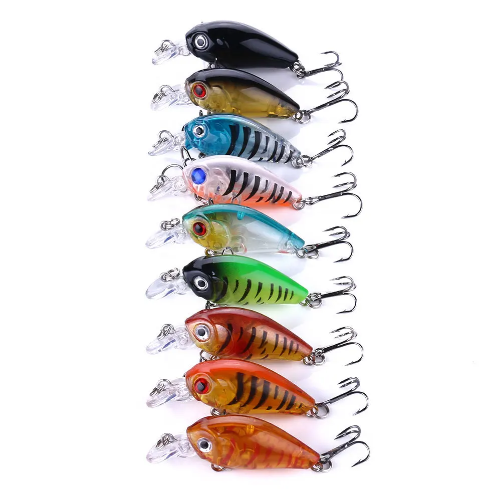 Mini Señuelos de Pesca Crankbait, 4,5 cm/4g, Señuelos de Pesca Topwater, carpa Artificial japonesa con anzuelo triple, aparejos de pesca - imagen 2
