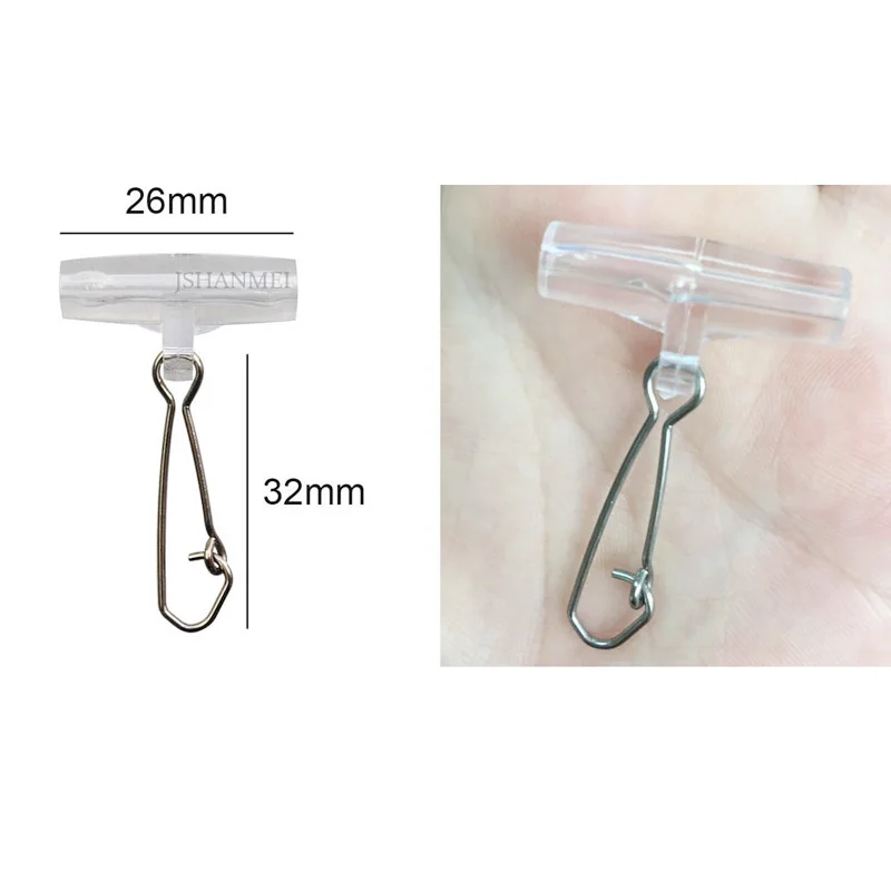 Toboganes de plomo transparentes de alta resistencia, accesorios de anzuelos de pesca de acero inoxidable, 20 unids/lote - imagen 2
