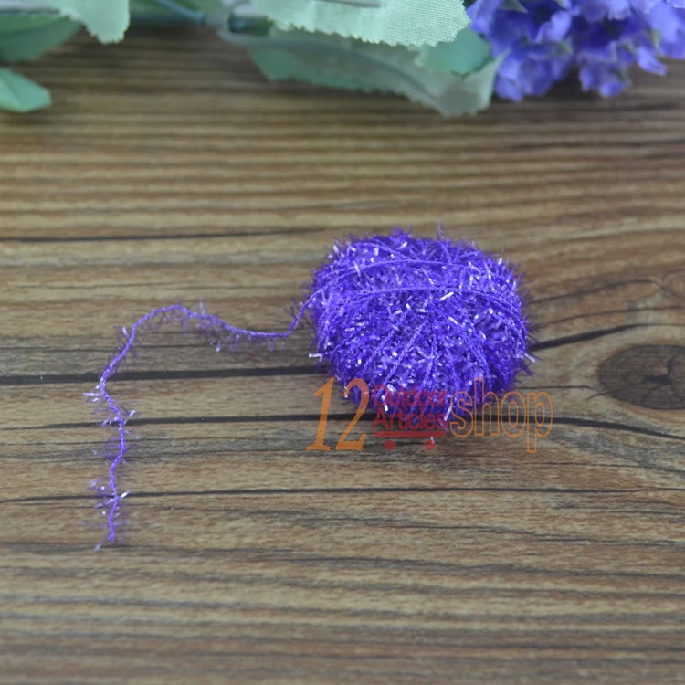 MNFT-oropel de pesca con mosca, línea Flash de cristal, Material de atado de moscas, Tackles de chenilla, 750m, 15 colores por lote - imagen 5