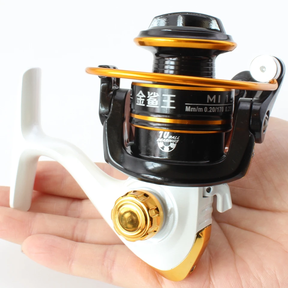 MINI150-carrete pequeño de pesca en hielo, bobina de rueda de balsa, aparejos de pesca de viaje de madera, 150g, 10BB - imagen 5