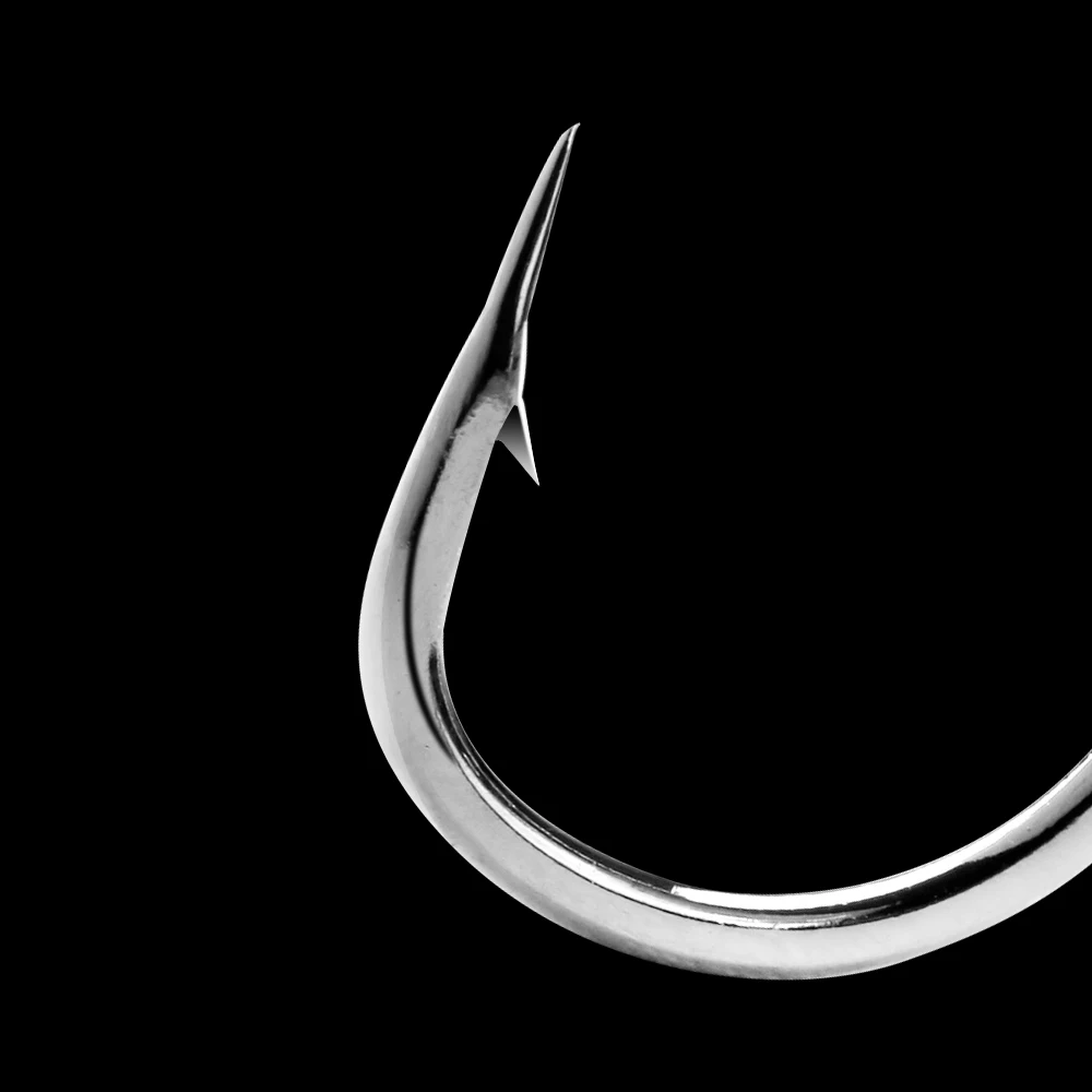 FISH KING-Anzuelos planos De Pesca, aparejos De Pesca De caña larga, #1-10 # 521N, 100 unidades por lote - imagen 3